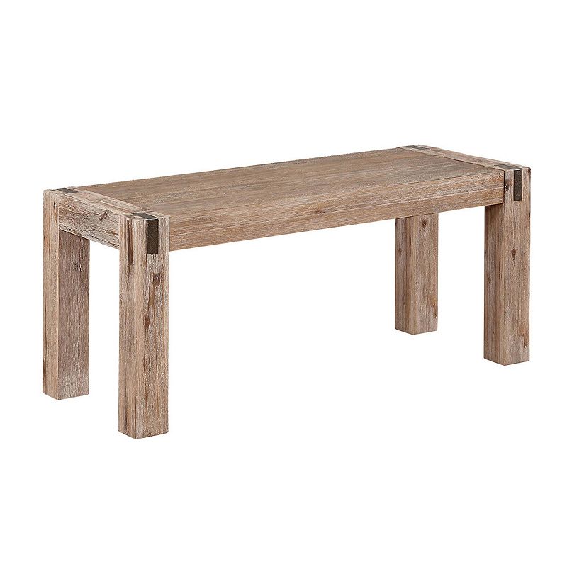Alaterre Furniture Woodstock Bench, Brown
