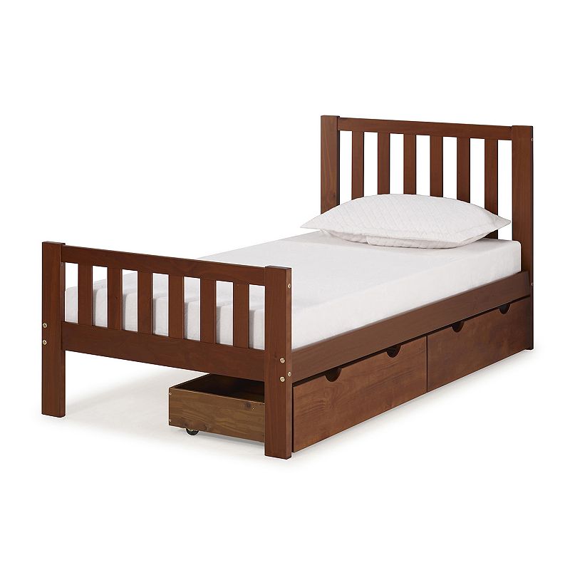 53336686 Alaterre Furniture Aurora Twin Bed with Storage Dr sku 53336686