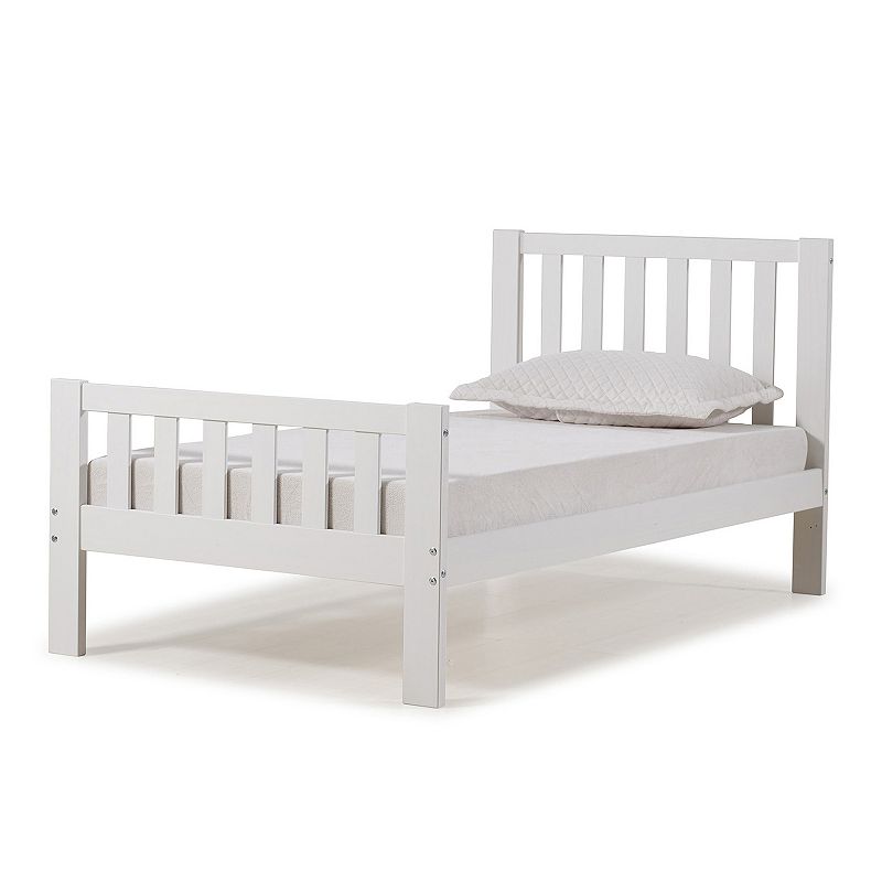 Alaterre Furniture Aurora Twin Bed, White