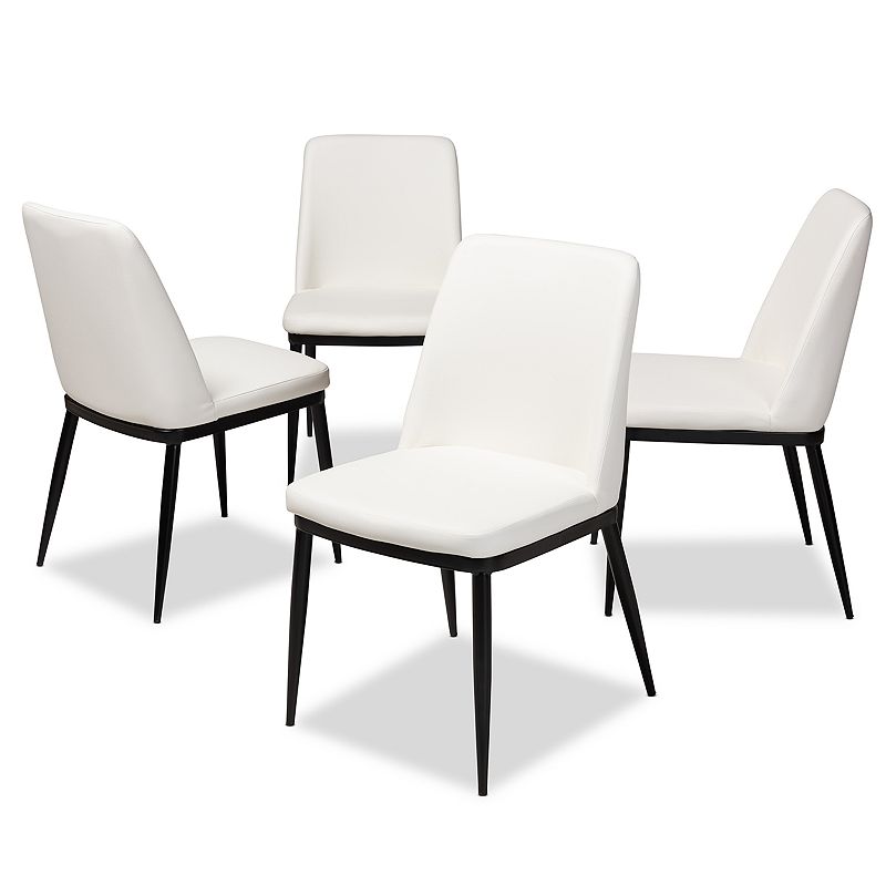 Baxton Studio Darcell 4-pc. Dining Chair Set, White