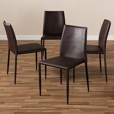 Baxton Studio Pascha Espresso 4-pc. Dining Chair Set