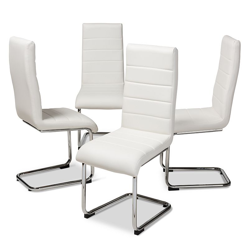 85694072 Baxton Studio Marlys Dining Chair 4-piece Set, Whi sku 85694072