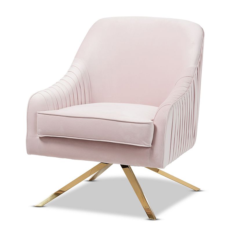 Baxton Studio Amaya Accent Chair, Pink