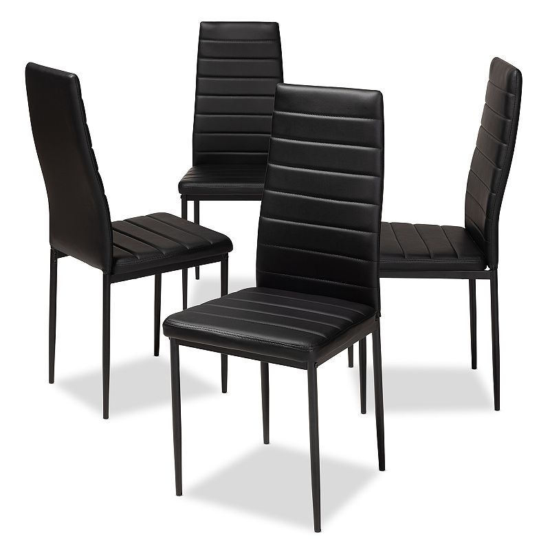 46085735 Baxton Studio Armand Dining Chair, Black sku 46085735