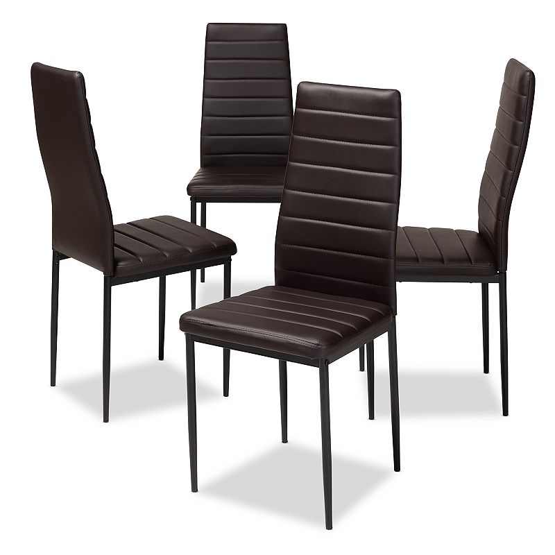 86305615 Baxton Studio Armand Dining Chair, Brown sku 86305615