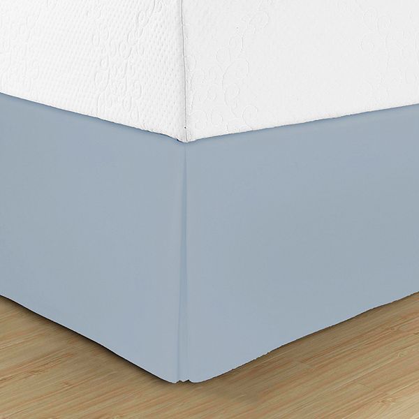 Swift Home Easy Fit Pleated Bedskirt - Blue Fog (QUEEN)