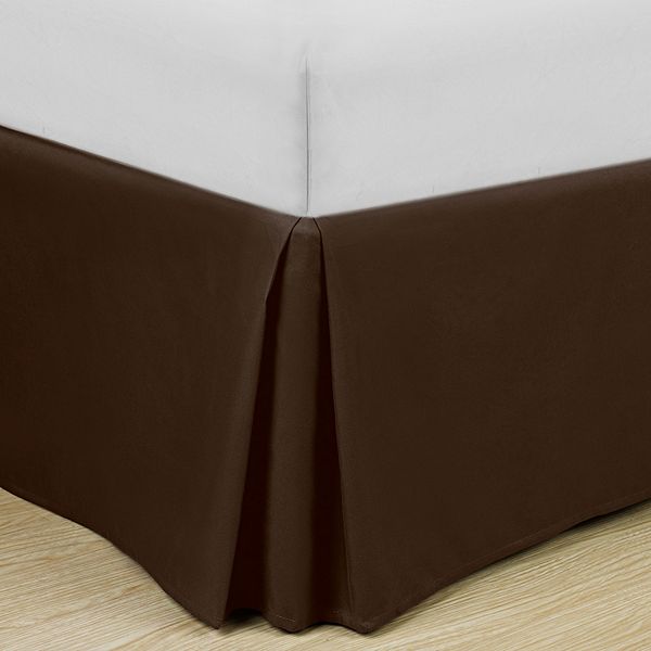Swift Home Easy Fit Pleated Bedskirt - Chocolate (KING)