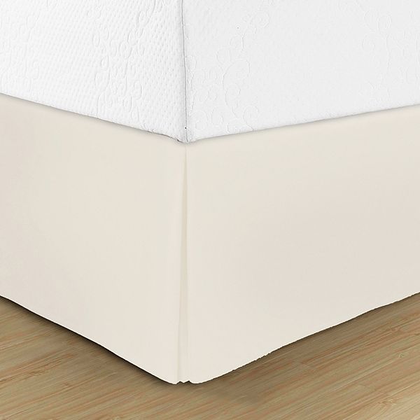Swift Home Easy Fit Pleated Bedskirt - Coconut Milk (FULL)