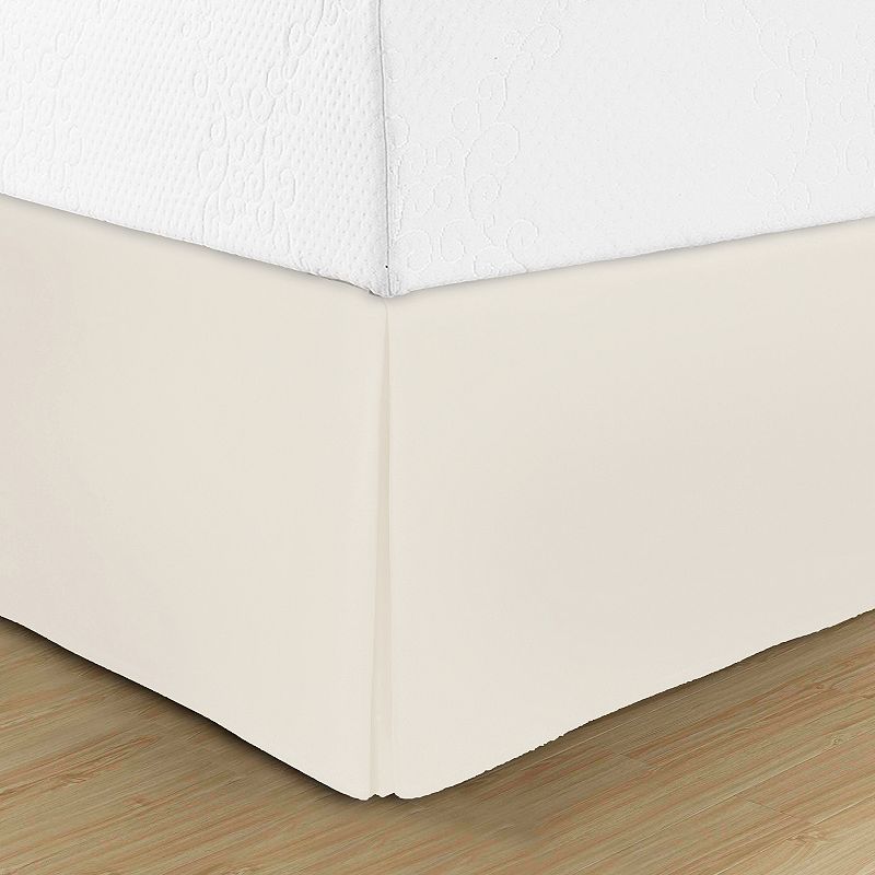 Swift Home Easy Fit Pleated Bedskirt, Size: Full, White Milk