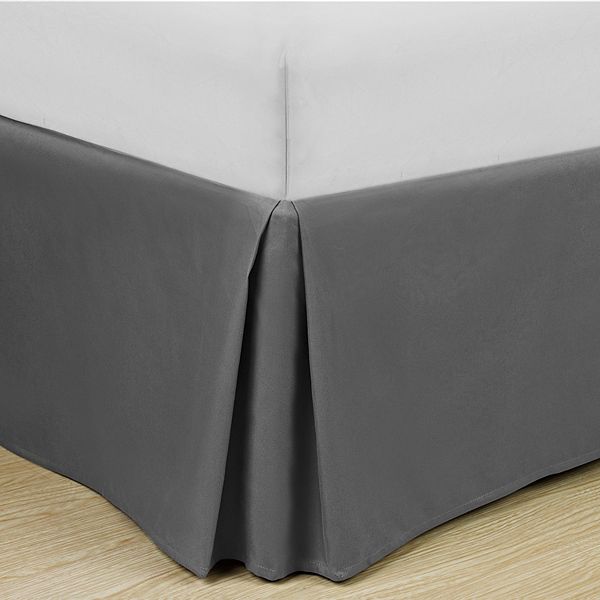 Swift Home Easy Fit Pleated Bedskirt - Gray (KING)
