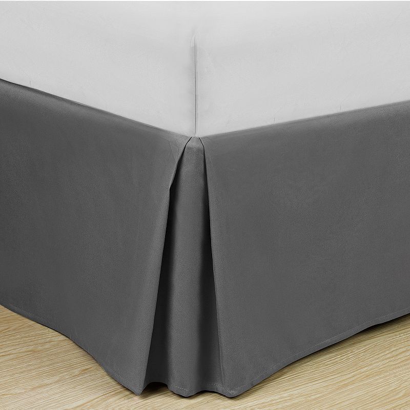 Swift Home Easy Fit Pleated Bedskirt, Dark Grey, Queen