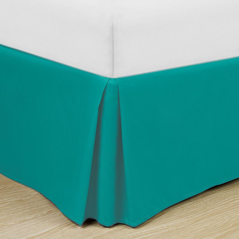 Swift Home Easy Fit Pleated Bedskirt, Blue, Full