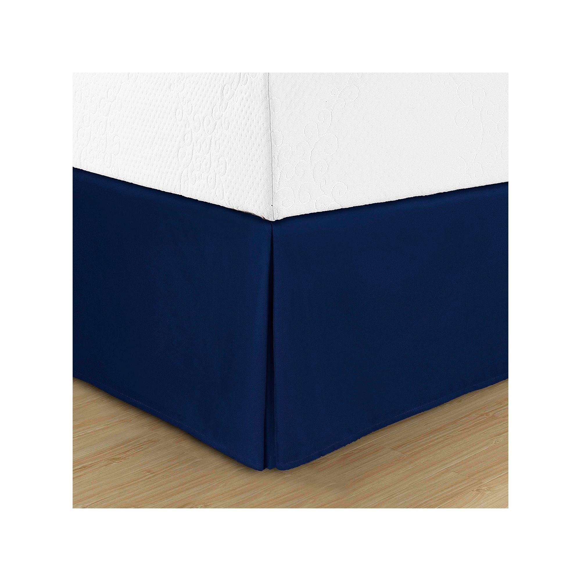 Swift Home Easy Fit Pleated Bedskirt, Size: California King, Blue