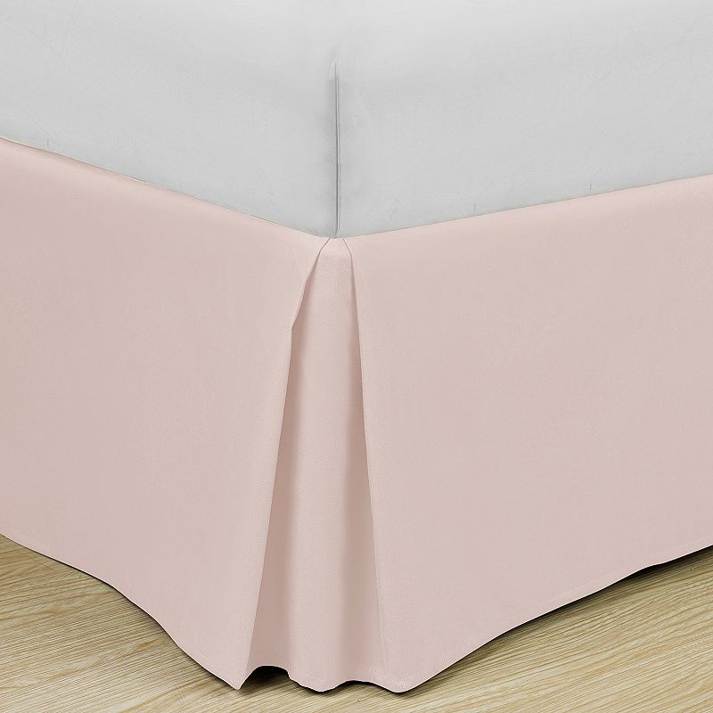 Swift Home Easy Fit Pleated Bedskirt, Light Pink, Twin