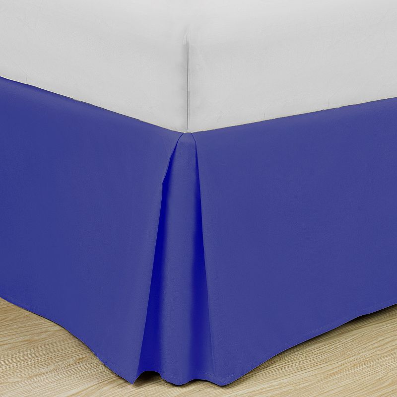 Swift Home Easy Fit Pleated Bedskirt, Blue, Full