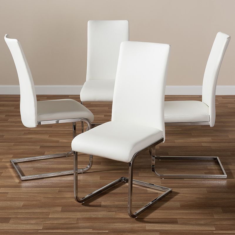 39591238 Baxton Studio Cyprien Dining Chair 4-piece Set, Wh sku 39591238