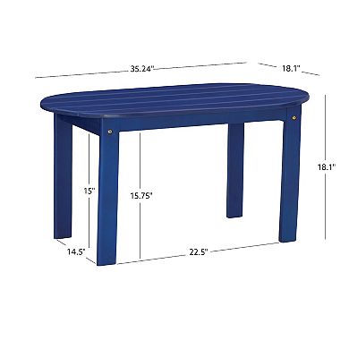 Linon Adirondack Indoor / Outdoor Patio Coffee Table