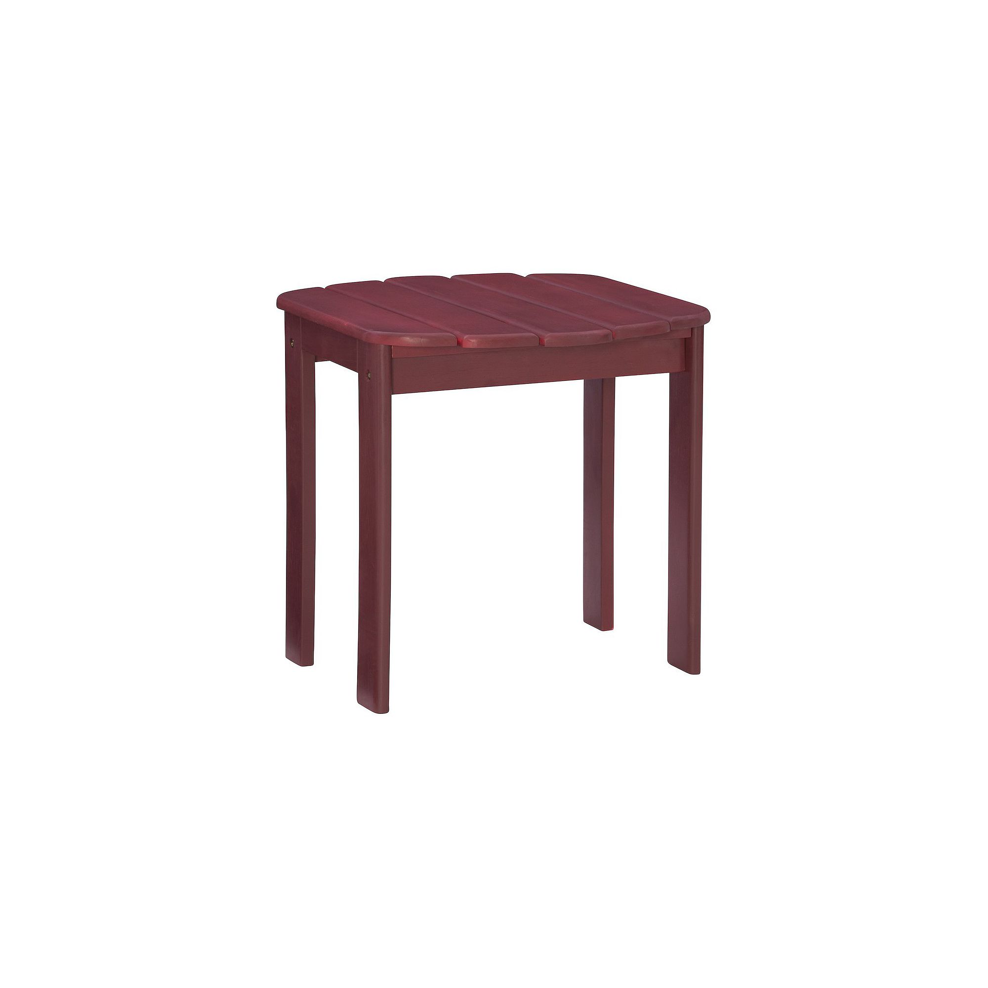 Linon Adirondack Indoor / Outdoor Patio End Table, Red