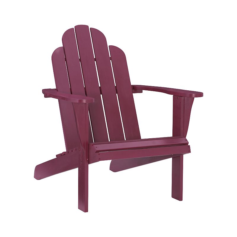 Linon Adirondack Indoor / Outdoor Patio Chair, Red