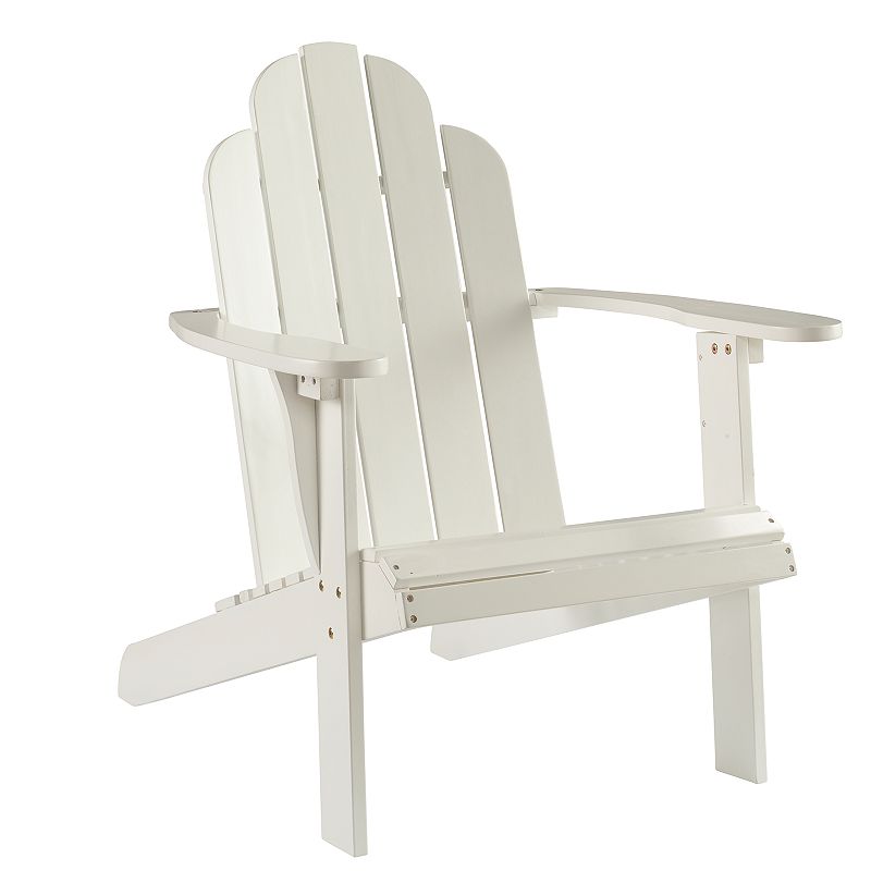 Linon Adirondack Indoor / Outdoor Patio Chair, White