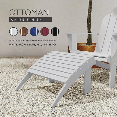 Linon Adirondack Indoor / Outdoor Patio Ottoman