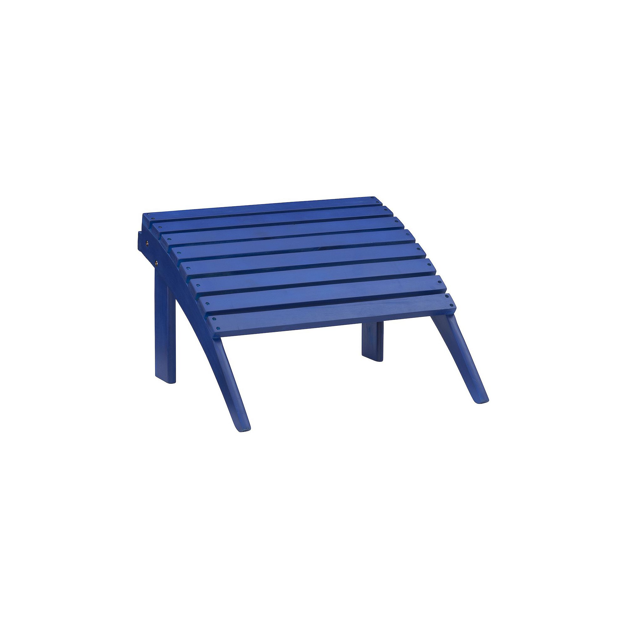 Linon Adirondack Indoor / Outdoor Patio Ottoman, Blue