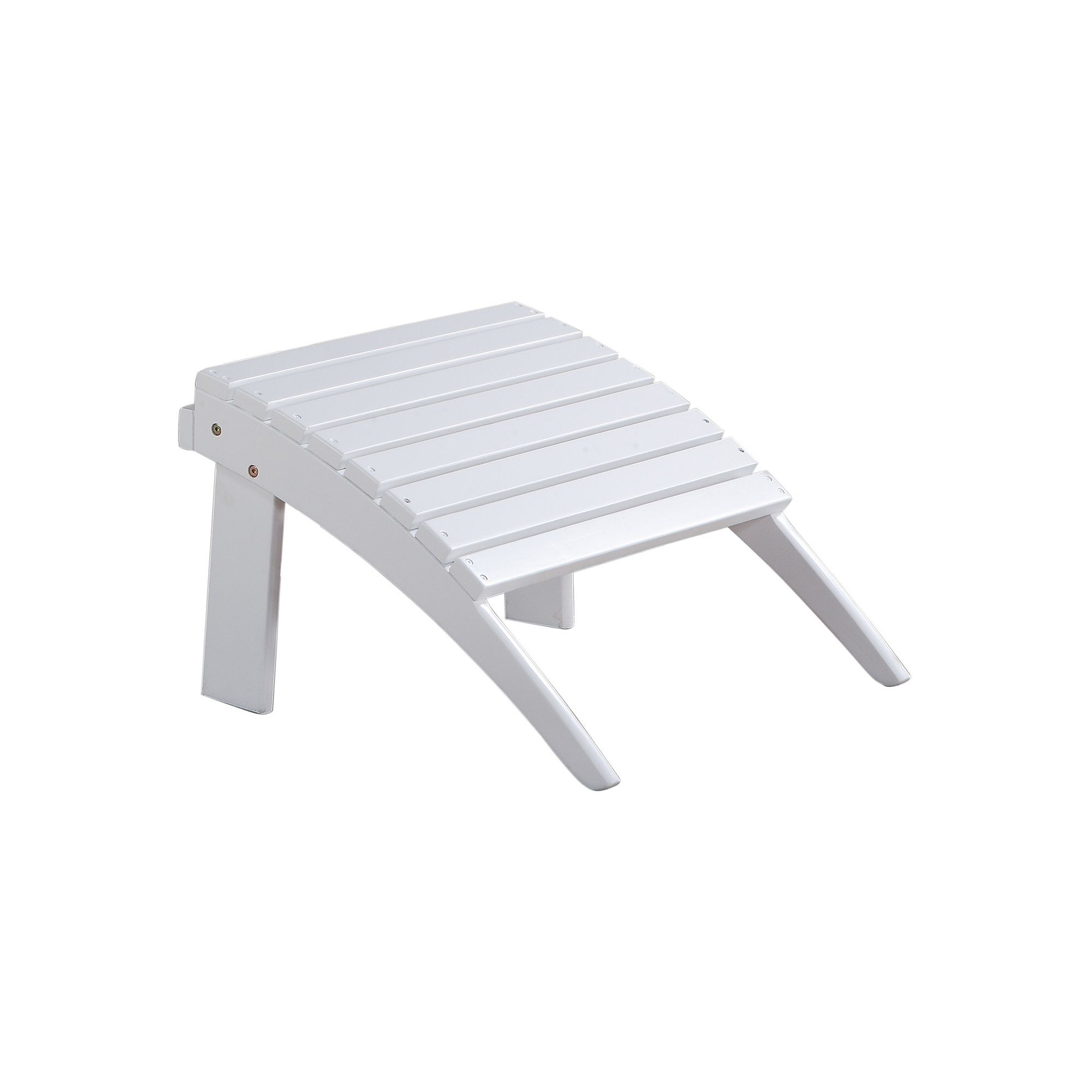 Linon Adirondack Indoor / Outdoor Patio Ottoman, White
