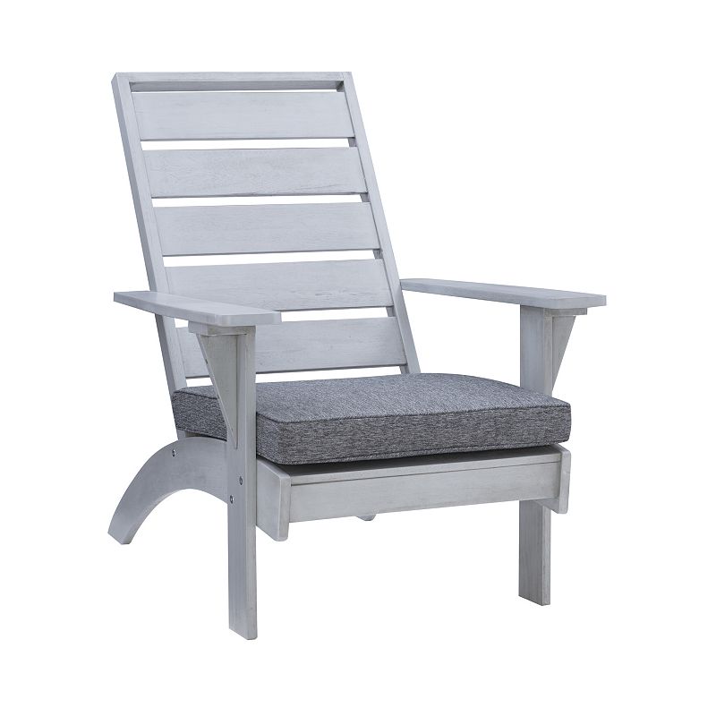 Linon Rockport Indoor / Outdoor Patio Chair, Med Grey