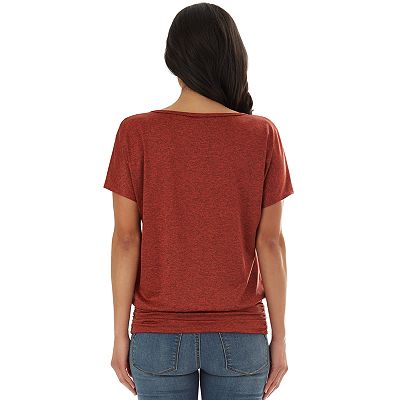 Juniors Womens Apt. 9 MALON TOP DOLMAN BAND BTM RING TRIM
