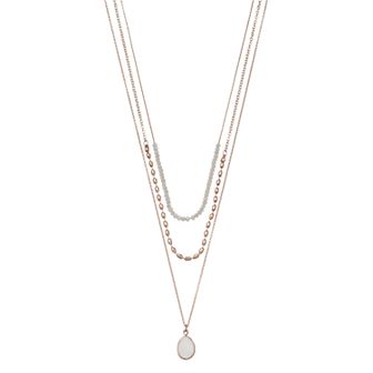 LC Lauren Conrad Mother-of-Pearl Multistrand Necklace