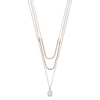 LC Lauren Conrad Mother-of-Pearl Multistrand Necklace