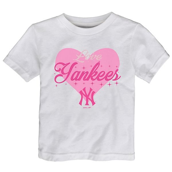 Toddler Girl New York Yankees Heart Stars Tee