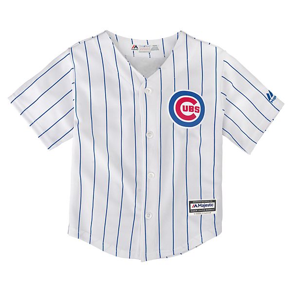 MLB Chicago Cubs Boys' White Pinstripe Pullover Jersey - XS