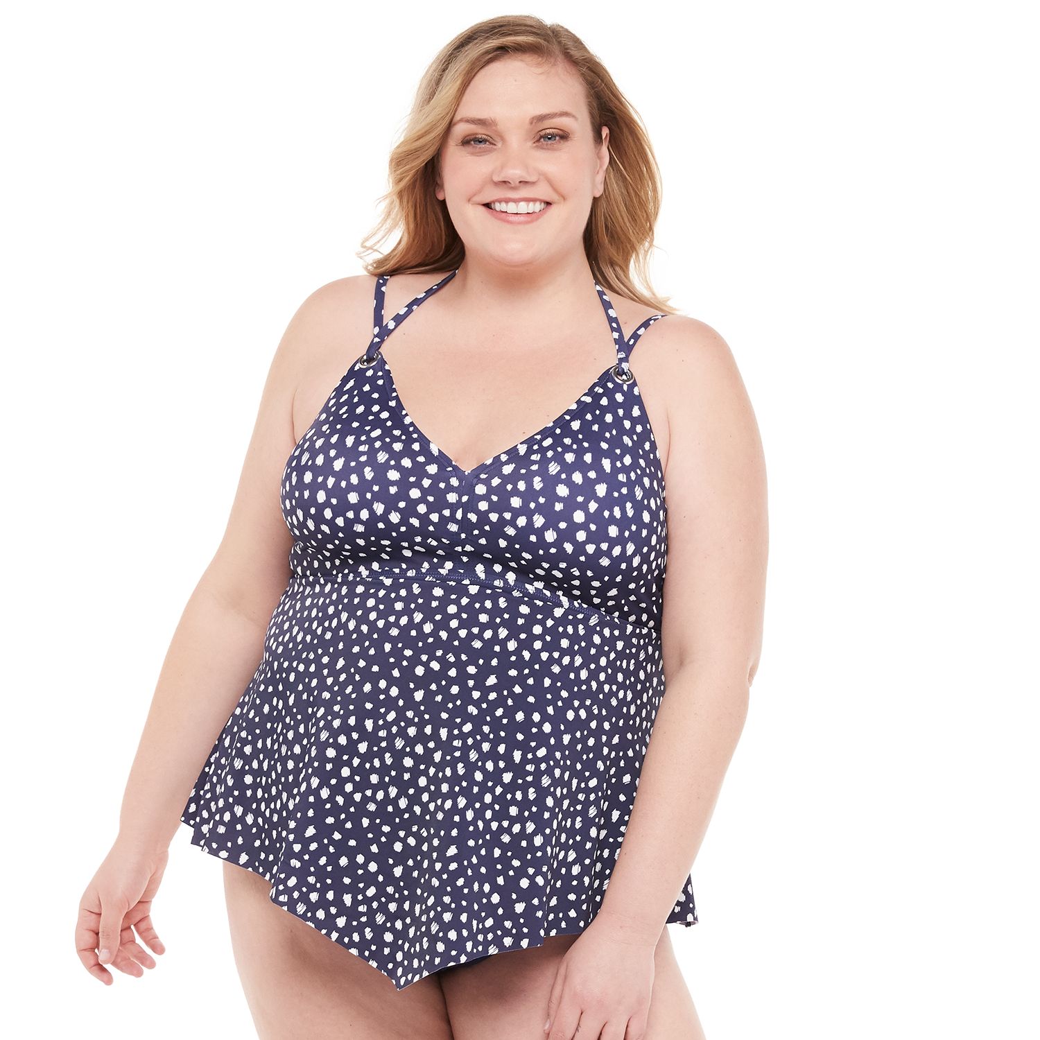 plus size bandeau tankini tops