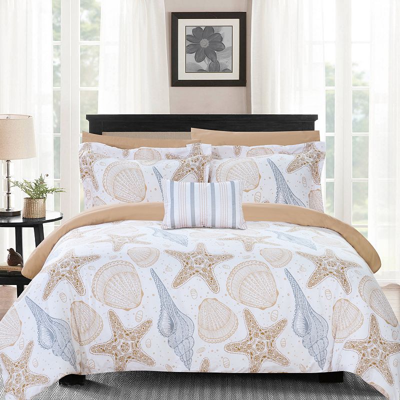 86335072 Chic Home Aquatic Comforter Set, Blue, King sku 86335072