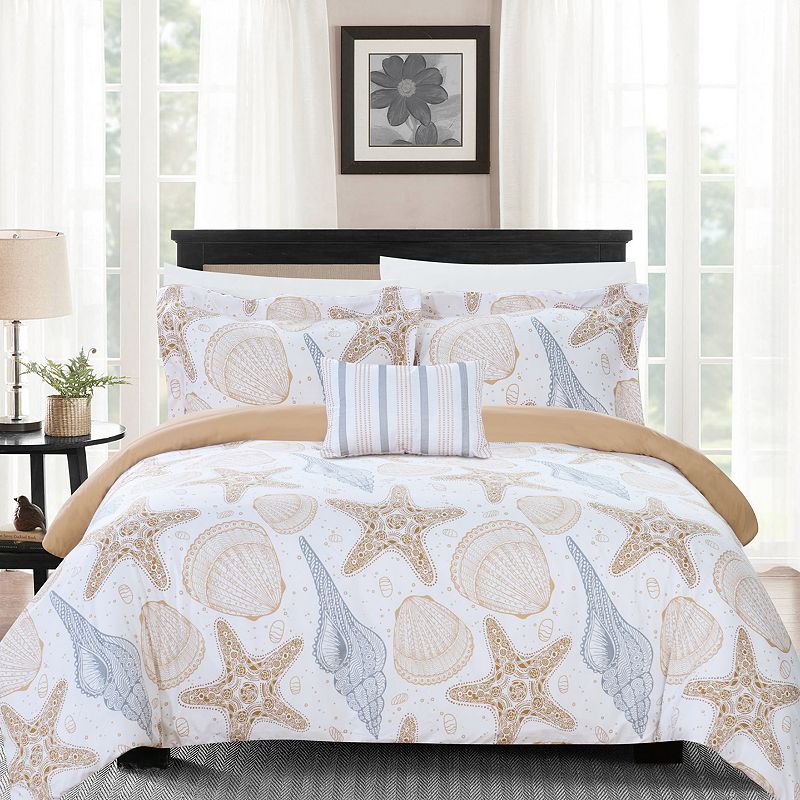 65407602 Chic Home Azure Duvet Cover Set, Blue, Queen sku 65407602