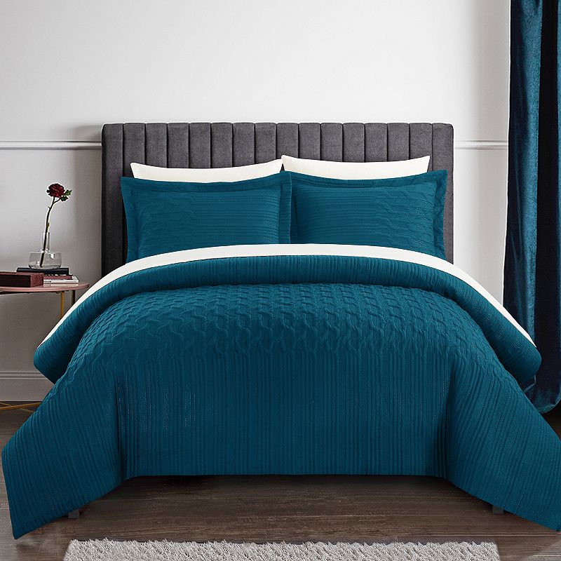 18478539 Chic Home Jazmine Comforter Set, Blue, Queen sku 18478539