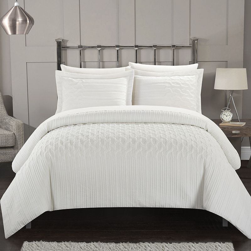 30872266 Chic Home Jazmine Comforter Set, White, King sku 30872266