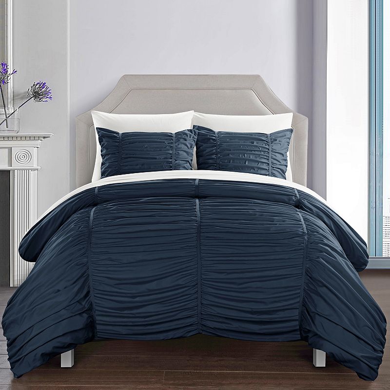 Chic Home Kaiah Comforter Set with Shams, Blue, King