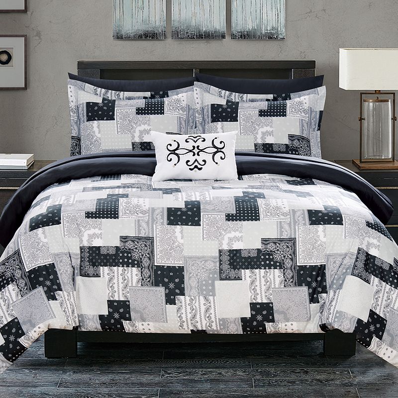 Chic Home Millennia Bed Set, Black, Queen