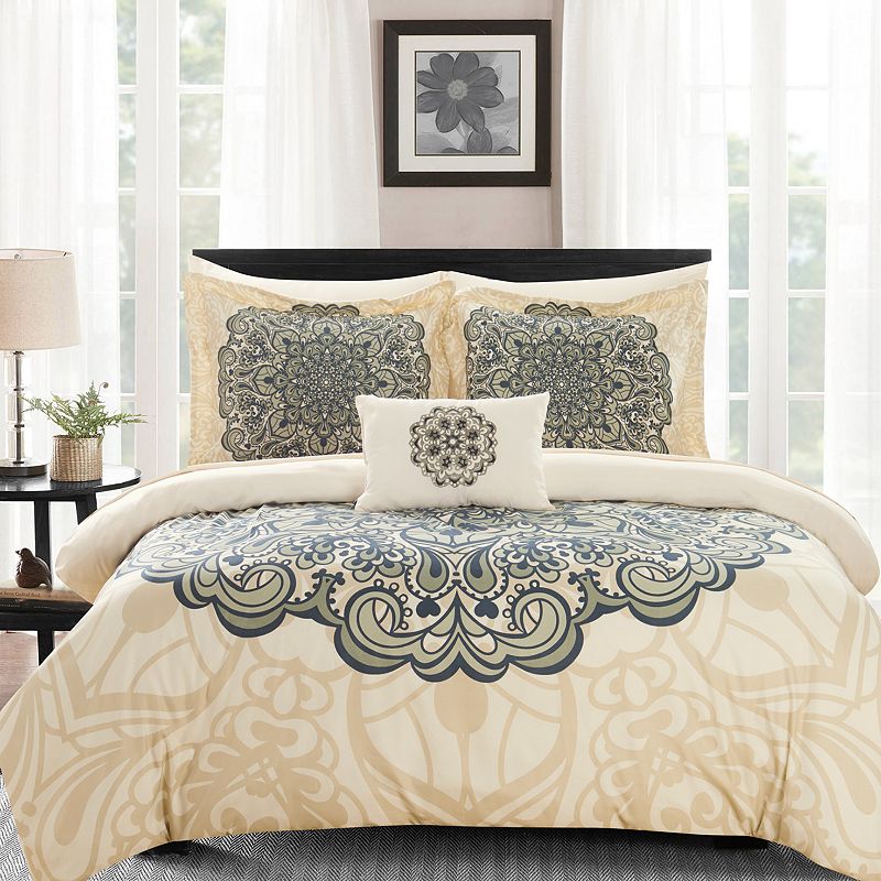 86335073 Chic Home Palmer Bed Set, Brown, King sku 86335073