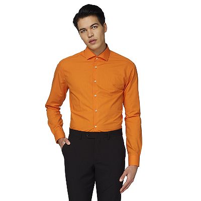 OppoSuits Men's Red Devil Solid Color Shirt, Size: Small