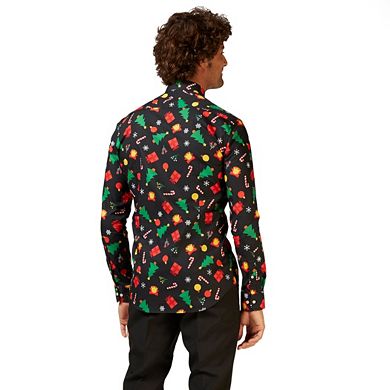 Men's OppoSuits Christmas Icons Button-Down Shirt