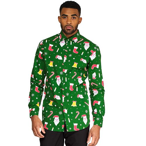 Men's OppoSuits Christmas Icons SlimFit ButtonDown Shirt