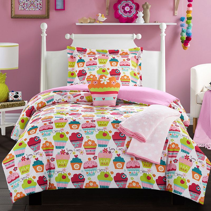 Chic Home Tasty Muffin Comforter Set, Pink, Twin