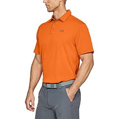 Under armour best sale orange polo shirt