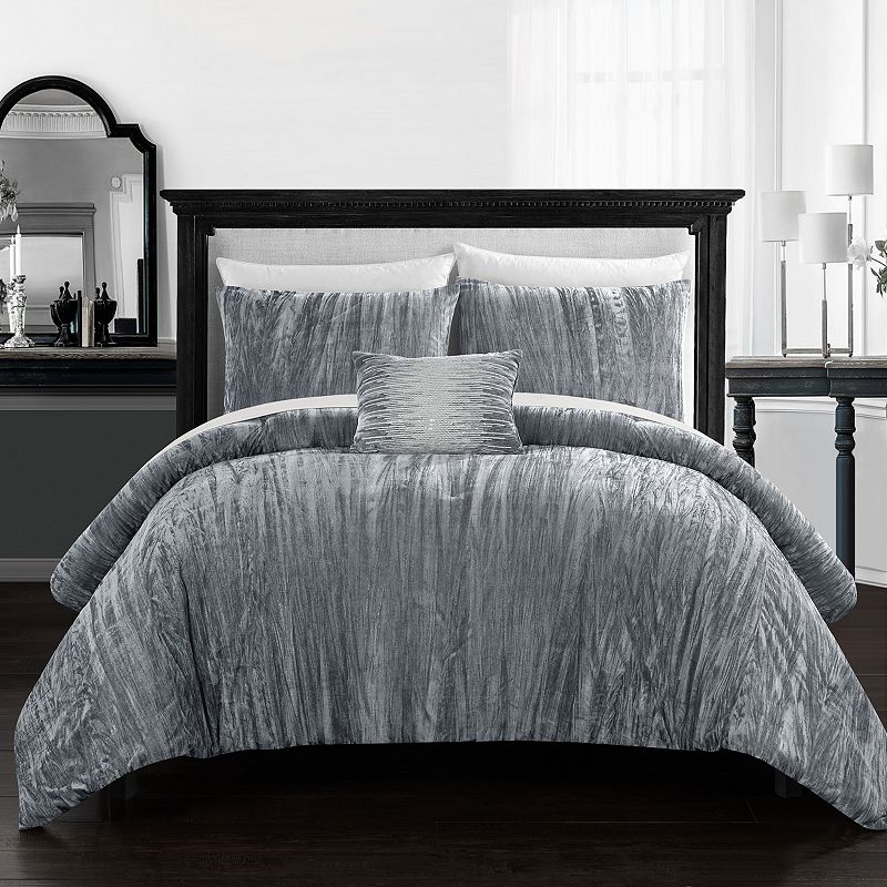 86335079 Chic Home Westmont Comforter Set, Grey, Queen sku 86335079