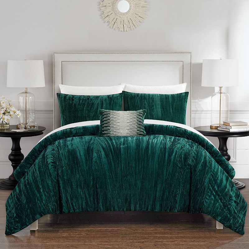 76084137 Chic Home Westmont Comforter Set, Green, Queen sku 76084137