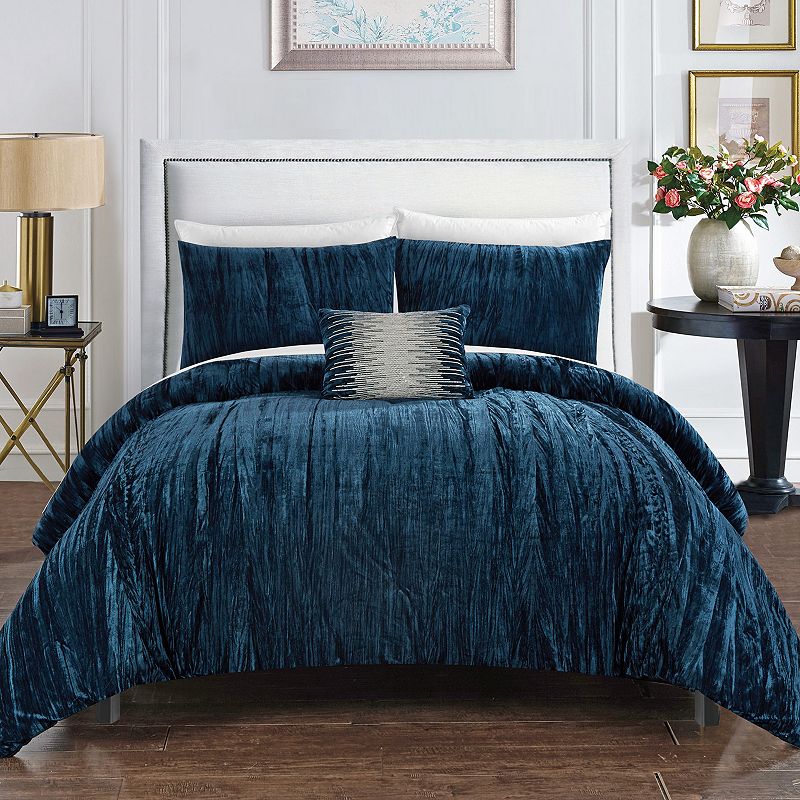 37275953 Chic Home Westmont Comforter Set, Blue, King sku 37275953