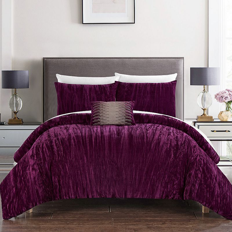 73955994 Chic Home Westmont Comforter Set, Drk Purple, Quee sku 73955994